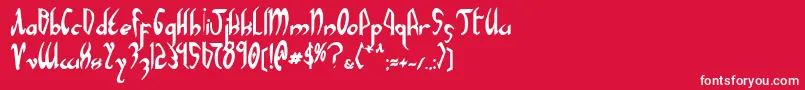 フォントXaphanb – 赤い背景に白い文字