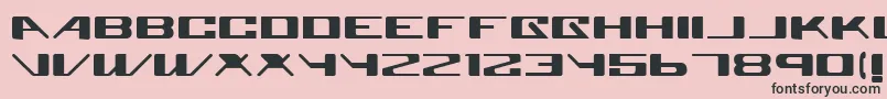 フォントSuperglue – ピンクの背景に黒い文字