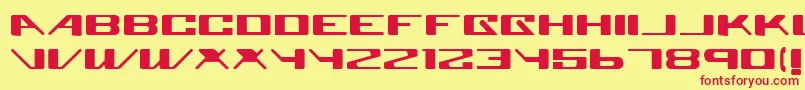 Superglue Font – Red Fonts on Yellow Background