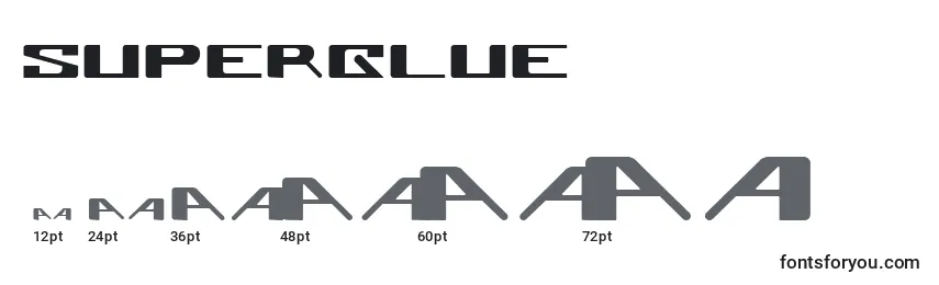 Размеры шрифта Superglue