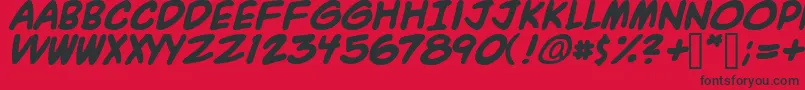 Acmebold Font – Black Fonts on Red Background