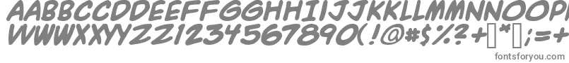 Acmebold-fontti – harmaat kirjasimet valkoisella taustalla