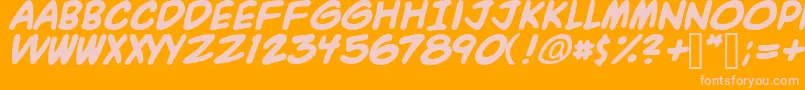 Acmebold Font – Pink Fonts on Orange Background