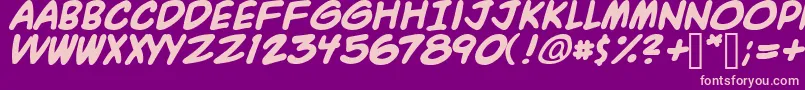 Acmebold Font – Pink Fonts on Purple Background