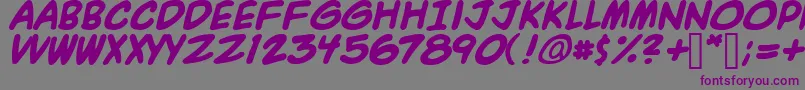 Шрифт Acmebold – фиолетовые шрифты на сером фоне