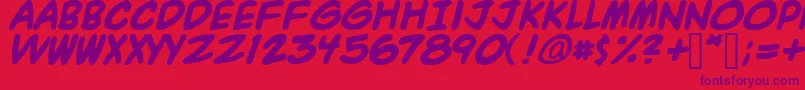 Acmebold Font – Purple Fonts on Red Background