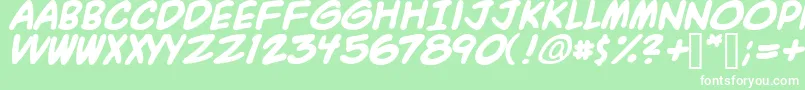 Acmebold Font – White Fonts on Green Background