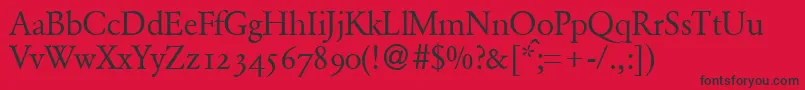 GarondolddbNormal Font – Black Fonts on Red Background