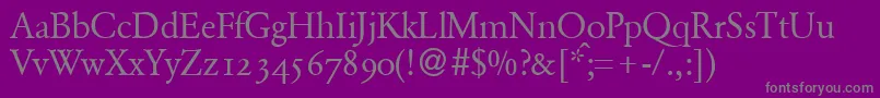 Czcionka GarondolddbNormal – szare czcionki na fioletowym tle