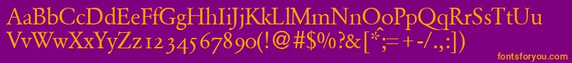GarondolddbNormal Font – Orange Fonts on Purple Background