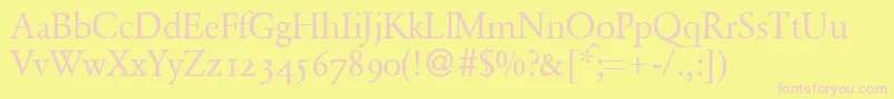 GarondolddbNormal Font – Pink Fonts on Yellow Background