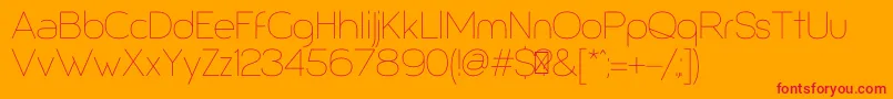 GiorgioThin Font – Red Fonts on Orange Background