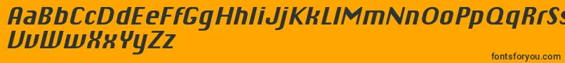 ChiqReducedBolditalic Font – Black Fonts on Orange Background