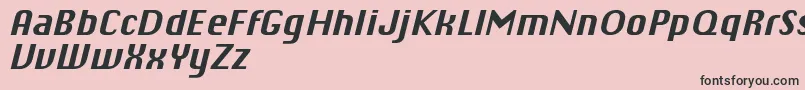 フォントChiqReducedBolditalic – ピンクの背景に黒い文字