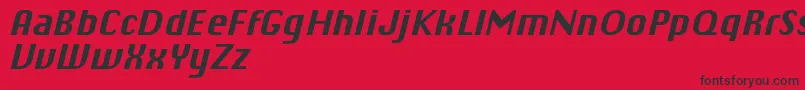 ChiqReducedBolditalic Font – Black Fonts on Red Background