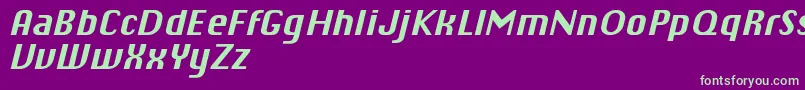 ChiqReducedBolditalic Font – Green Fonts on Purple Background