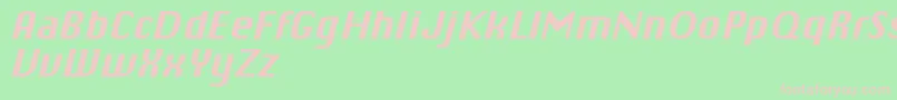 ChiqReducedBolditalic Font – Pink Fonts on Green Background