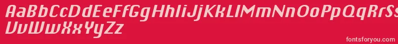 ChiqReducedBolditalic Font – Pink Fonts on Red Background