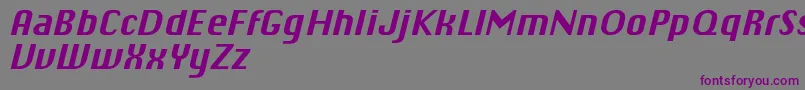 ChiqReducedBolditalic-Schriftart – Violette Schriften auf grauem Hintergrund