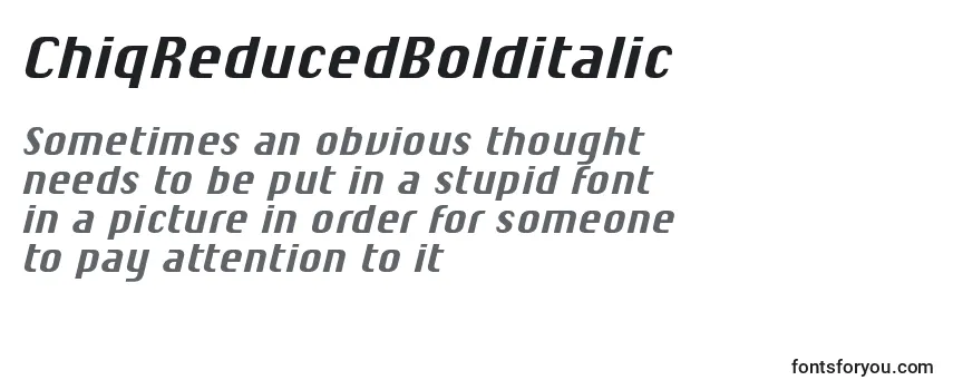 ChiqReducedBolditalic (66435) Font