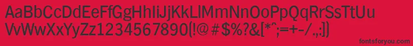 HamburgserialRegular Font – Black Fonts on Red Background