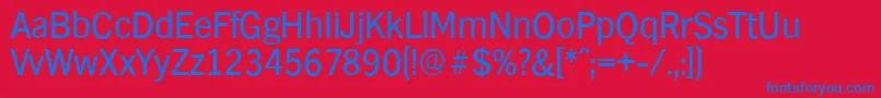 HamburgserialRegular Font – Blue Fonts on Red Background