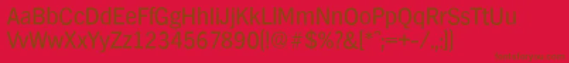 フォントHamburgserialRegular – 赤い背景に茶色の文字