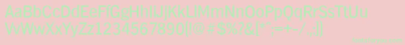 HamburgserialRegular Font – Green Fonts on Pink Background