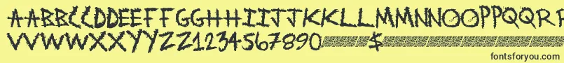 Metalwitch Font – Black Fonts on Yellow Background