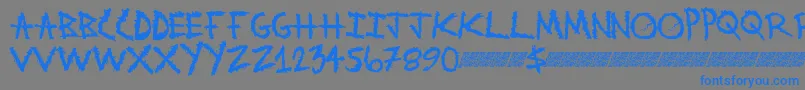 Metalwitch Font – Blue Fonts on Gray Background