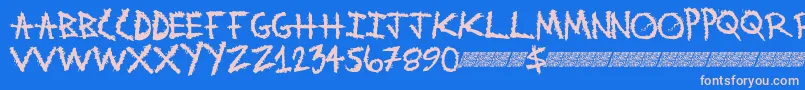 Metalwitch Font – Pink Fonts on Blue Background