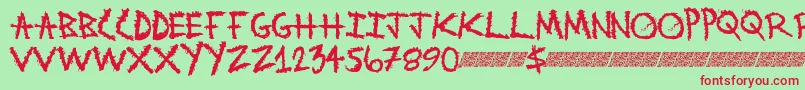 Metalwitch Font – Red Fonts on Green Background