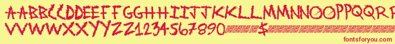 Metalwitch Font – Red Fonts on Yellow Background