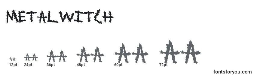 Размеры шрифта Metalwitch