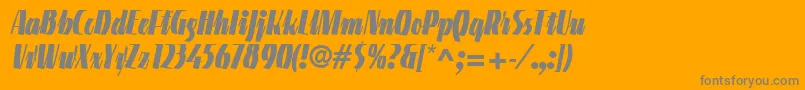 LinotypeGneisenauetteBlack-Schriftart – Graue Schriften auf orangefarbenem Hintergrund