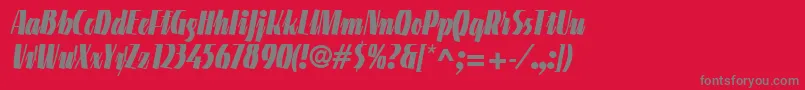 LinotypeGneisenauetteBlack Font – Gray Fonts on Red Background