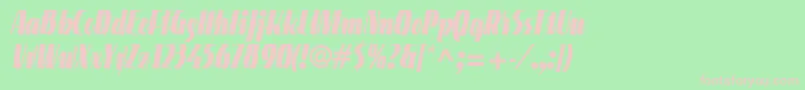 LinotypeGneisenauetteBlack Font – Pink Fonts on Green Background