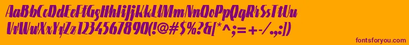 LinotypeGneisenauetteBlack Font – Purple Fonts on Orange Background
