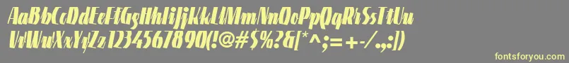 LinotypeGneisenauetteBlack Font – Yellow Fonts on Gray Background