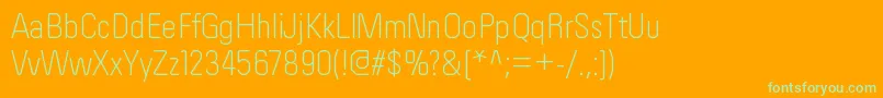 OrderltRegular Font – Green Fonts on Orange Background