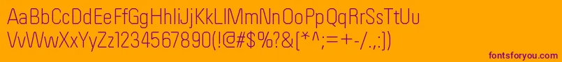 OrderltRegular Font – Purple Fonts on Orange Background