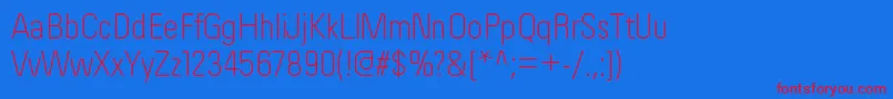 OrderltRegular Font – Red Fonts on Blue Background