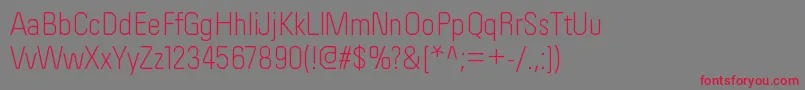 OrderltRegular Font – Red Fonts on Gray Background
