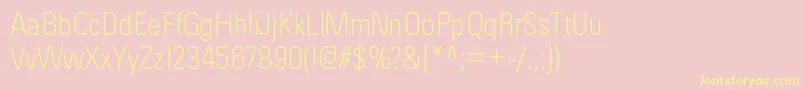 OrderltRegular Font – Yellow Fonts on Pink Background