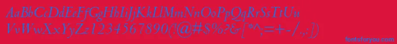 CentaurmtstdItalic Font – Blue Fonts on Red Background