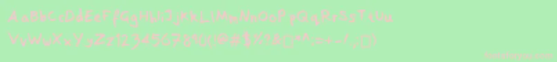 SofiaHandwritten Font – Pink Fonts on Green Background