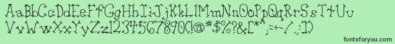 Шрифт Aswell – чёрные шрифты на зелёном фоне