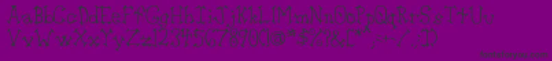 Aswell-Schriftart – Schwarze Schriften auf violettem Hintergrund