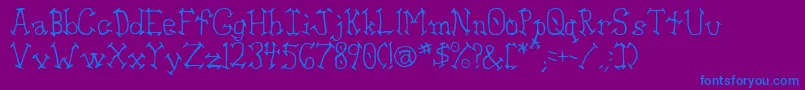 Шрифт Aswell – синие шрифты на фиолетовом фоне