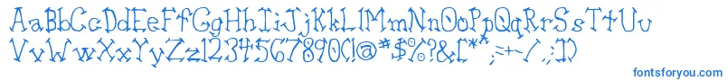 Шрифт Aswell – синие шрифты на белом фоне
